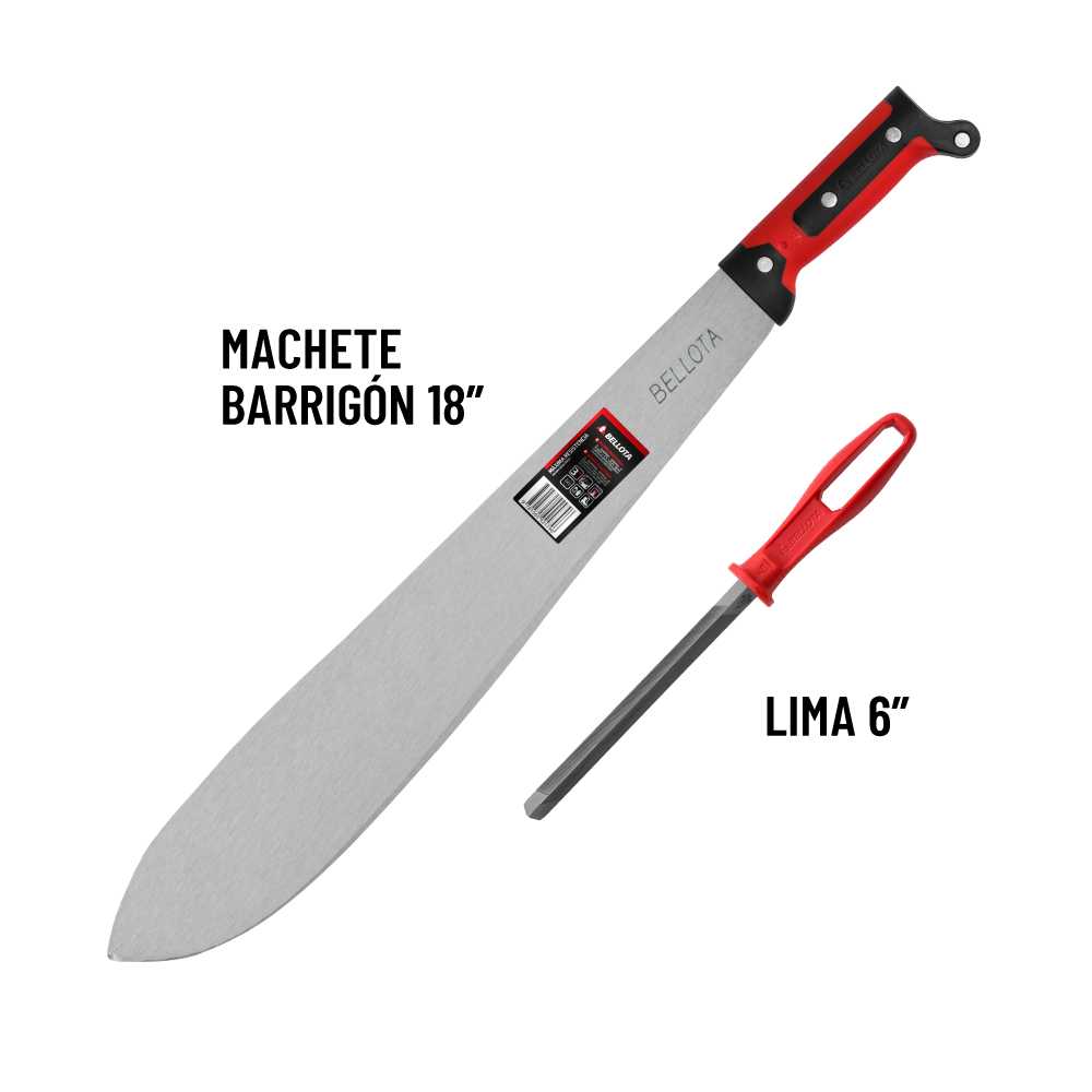 Kit Lima 6 + Machete Barrigón 18 Bellota Croper