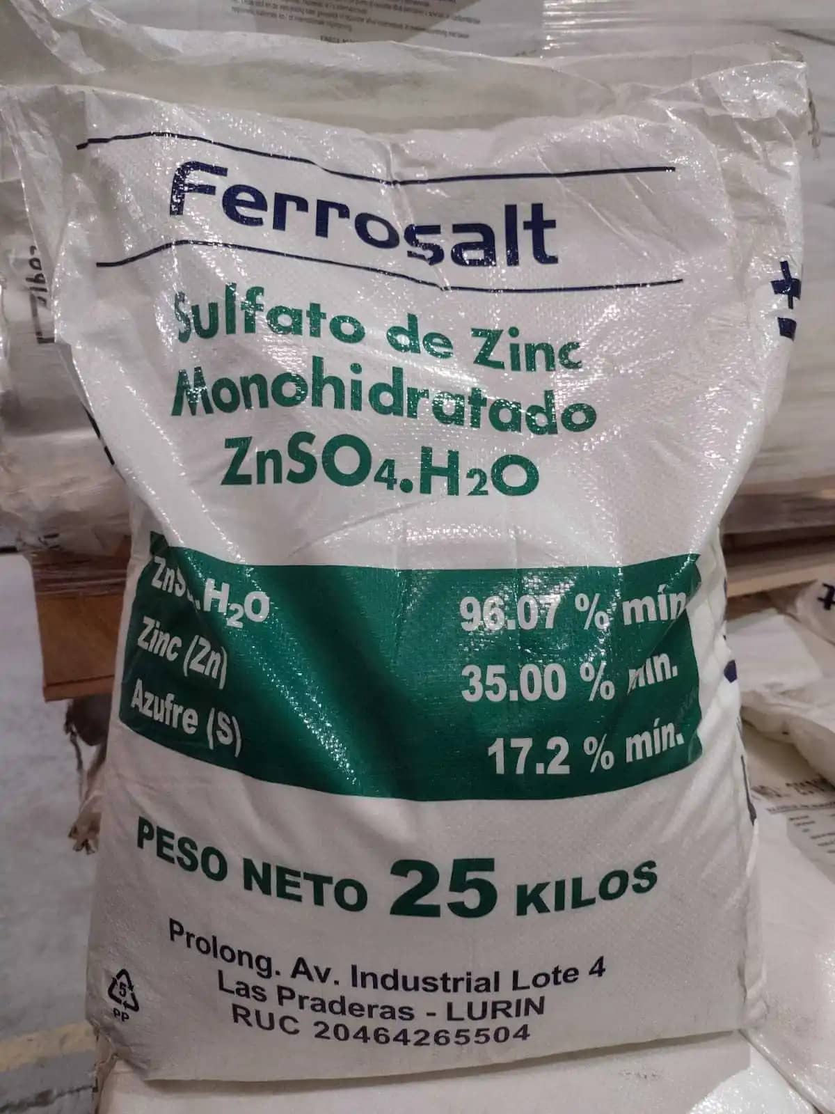 Sulfato de Zinc Purificado 35 Croper